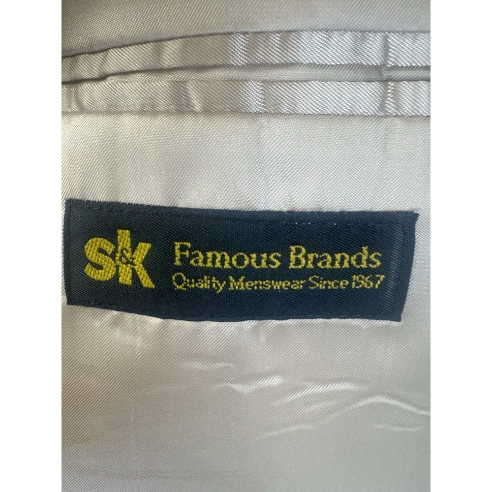 S&K Tailors Row Finery 100% Silk Mint Green Jacket Blazer Sport Coat Men's 42R